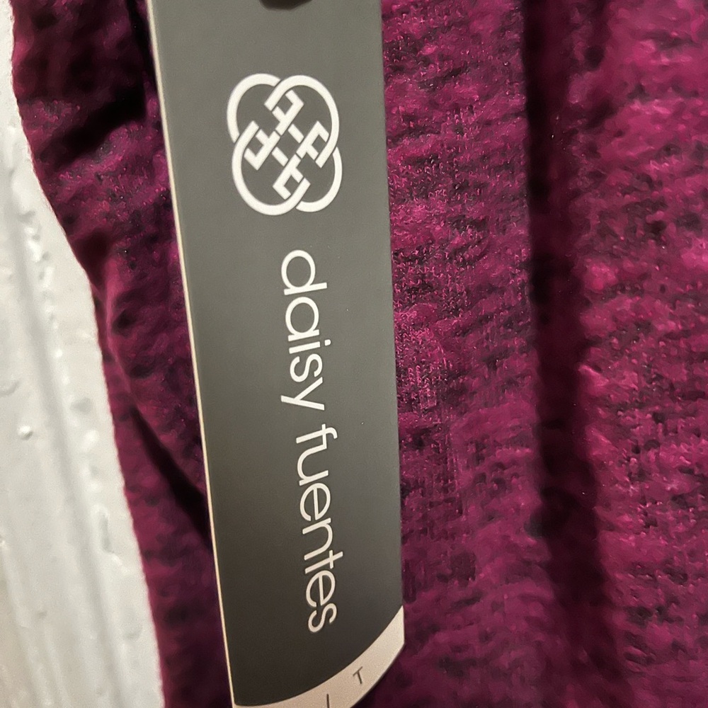 Daisy Fuentes Deep Purple Knit Hoodie - Picture 4 of 5